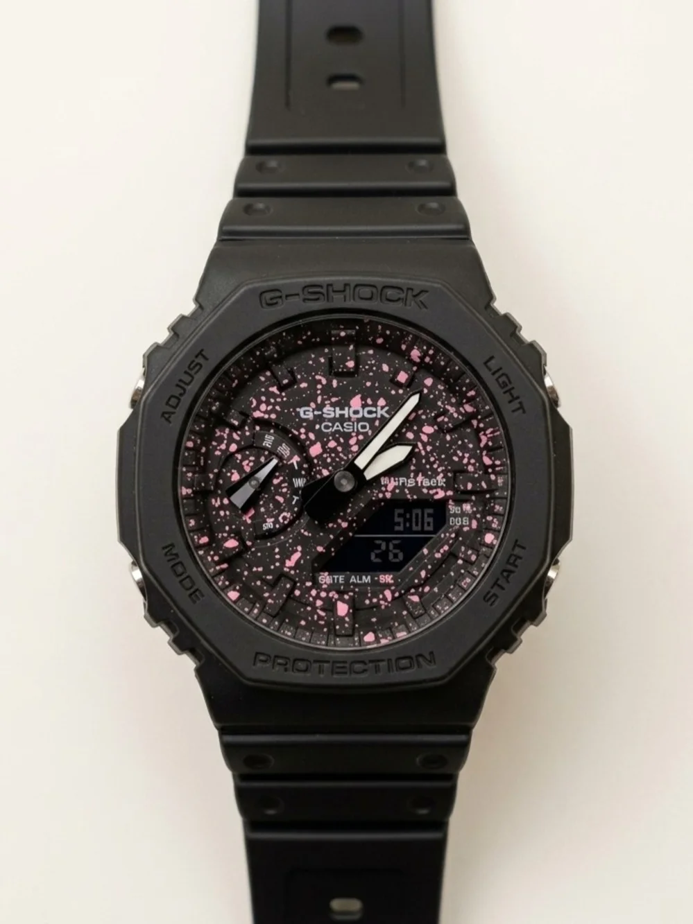 Custom Hand-Painted Casio G-Shock GA-2100 Black Pink